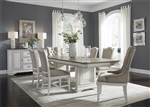 Abbey Park Trestle Table 7 Piece Dining Set in Antique White Finish by Liberty Furniture - 520-DR-7