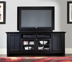 New Generation 75-Inch TV Stand in Rubbed Black Finish by Liberty Furniture - 540-TV00