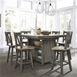 Lindsey Farm 5 Piece Gathering Table Set in Gray and Sandstone Finish by Liberty Furniture - 62-CD-5GTS