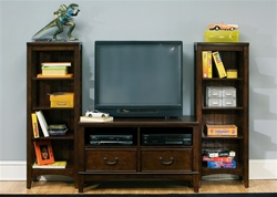 Chelsea Square 3 Piece Youth Entertainment Center in Burnished Tobacco Finish by Liberty Furniture - 628-BR49