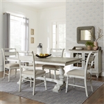 Whitney 5 Piece Dining Set in Antique Linen and Weathered Gray Finish by Liberty Furniture - LIB-661W-CD-5TRS
