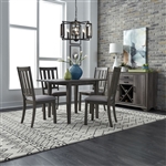 Tanners Creek Drop Leaf Table Slat Back Chair 5 Piece Dining Set in Greystone Finish by Liberty Furniture - LIB-686-CD-5DLS