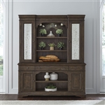 Homestead Buffet and Hutch in Burnished Sage Finish by Liberty Furniture - LIB-693-DR-HB