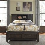 Thornwood Hills Bookcase Bed in Rock Beaten Gray Finish by Liberty Furniture - 759-BR-QBB