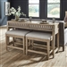 Devonshire 3 Piece Console Bar Table Set in Weathered Sandstone Finish by Liberty Furniture - LIB-809-OT-3PSC