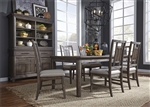 Artisan Prairie Rectangular Leg Table 5 Piece Dining Set in Wirebrushed Aged Oak Finish by Liberty Furniture - 823-DR-O5RLS