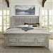 Heartland Artisan Prairie Panel Bed in Antique White Finish with Tobacco Tops by Liberty Furniture - 824-BR-OQPB