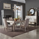 Montage 5 Piece Leg Table Dining Set in Platinum Finish by Liberty Furniture - 849-DR-5LTS