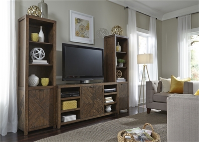 Shadow Lake 3 Piece Entertainment Center in Tobacco Finish by Liberty Furniture - 96-ENTW-ECP