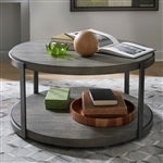 Modern View Round Cocktail Table in Gauntlet Gray Finish by Liberty Furniture - LIB-960-OT1010