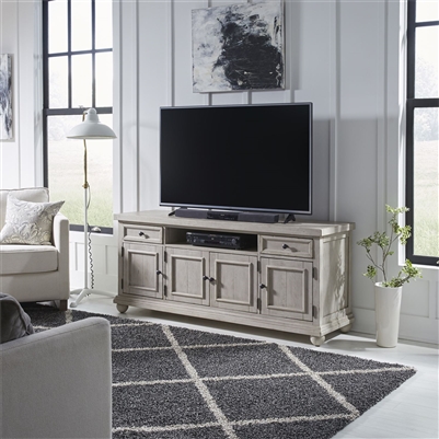 Harvest Home 66 Inch TV Console in Cottonfield White Finish by Liberty Furniture - 979-TV66