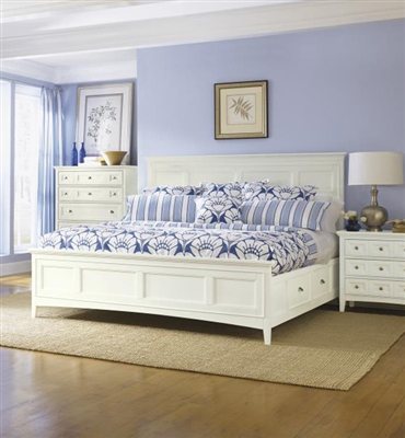 Kentwood Bed In Creamy White Finish With Regular Rails By Magnussen ...