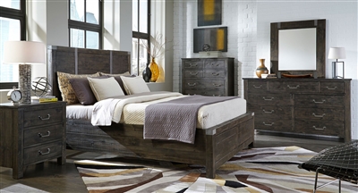 Abington 6 Piece Panel Bedroom Set in Weathered Charcoal Finish by Magnussen - MAG-B3804-54-SET