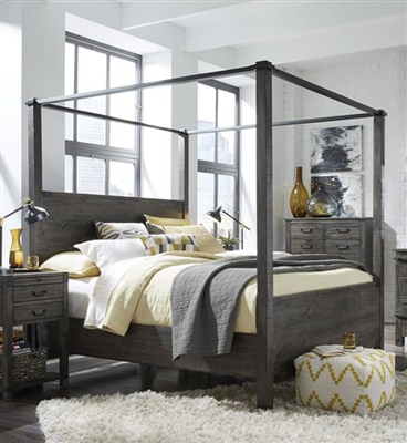 Abington Poster Bed in Weathered Charcoal Finish by Magnussen - MAG-B3804-56