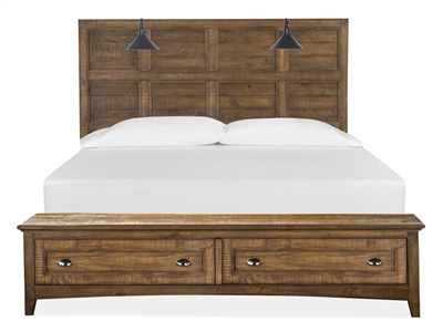 Bay Creek Lamp Panel Storage Bed in Toasted Nutmeg Finish by Magnussen - MAG-B4398-59B
