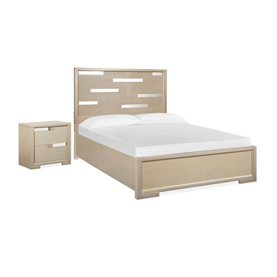 Chantelle 6 Piece Panel Bedroom Set in Champagne Finish by Magnussen - MAG-B5313-54-SET