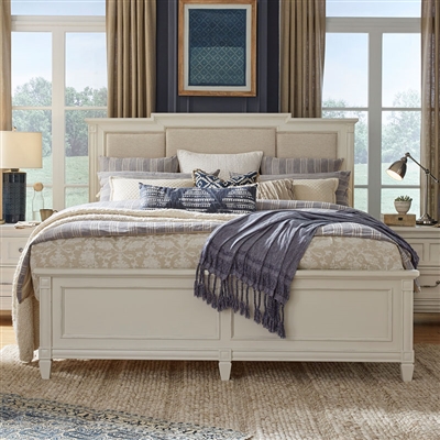 Willowbrook Upholstered Panel Bed in Egg Shell White Finish by Magnussen - MAG-B5324-55
