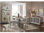 Lenox 5 Piece Counter Height Dining Set in Warm Silver/Acadia White Finish by Magnussen - MAG-D5490-42-83