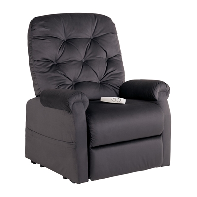 Otto Power Lift Chair Chaise Lounger Recliner in Charcoal Polyester by Mega Motion - NM-200-CHA
