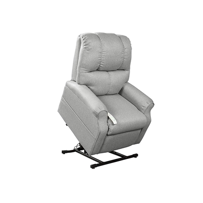 Pocono Power Lift Chair Chaise Lounger Recliner in Cement Polyester by Mega Motion - NM-2001-CEM