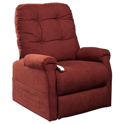 Popstitch Power Lift Chair Chaise Lounger Recliner in Chianti Polyester by Mega Motion - NM-4001-CHI