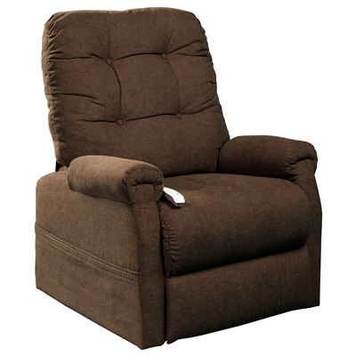 Popstitch Power Lift Chair Chaise Lounger Recliner in Java Polyester by Mega Motion - NM-4001-JV