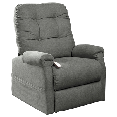 Popstitch Power Lift Chair Chaise Lounger Recliner in Pebble Polyester by Mega Motion - NM-4001-PB