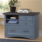 Americana Functional File Cabinet with Power Center in Denim Finish by Parker House - AME#342F-DEN