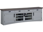 Americana Modern 92 Inch TV Console with Power Center in Dove Finish by Parker House - AME#92-DOV