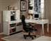 Boca 4 Piece Home Office Set in Cottage White Finish by Parker House - BOC-347C-4