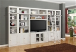 Boca 6 Piece TV Library Wall in Cottage White Finish by Parker House - BOC-401-6