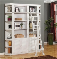 Boca 4 Piece Bookcase in Cottage White Finish by Parker House - BOC-430-4