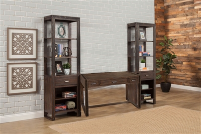 Brooklyn 3 Piece Home Office Set in Antique Burnished Pine Finish by Parker House - BRO-485-2-03