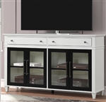 Domino 68 Inch TV Console in Cottage White and Black Finish by Parker House - DOM#68