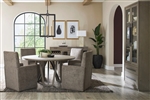 Pure Modern 60 Inch Round Table 5 Piece Dining Set in Moonstone Finish by Parker House - DPUR-60RND-4U