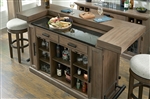 Sundance Quartz Top Bar Unit in Sandstone Finish by Parker House - DSUN-80BAR-2-SS