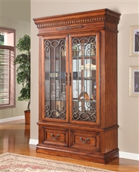 Grand Manor Granada 2 Piece Display Wall in Antique Vintage Walnut Finish by Parker House - GGRA-8100-2