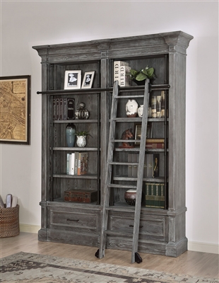 Gramercy Park 2 Piece Museum Bookcase in Vintage Burnished Smoke Finish by Parker House - GRAM-9030-2