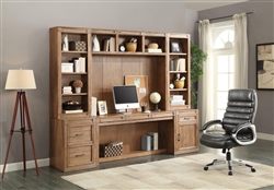 Hickory Creek 6 Piece Home Office Wall in Vintage Honey Finish by Parker House - HIC-6-OFFICE
