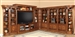 Huntington 10 Piece Entertainment Library Wall in Antique Vintage Pecan Finish by Parker House - HUN-400-10