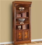 Huntington 32 Inch Open Top Bookcase in Antique Vintage Pecan Finish by Parker House - HUN#430