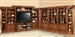 Huntington 10 Piece Entertainment Library Wall in Antique Vintage Pecan Finish by Parker House - HUN-450-10