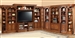 Huntington 10 Piece Entertainment Library Wall in Antique Vintage Pecan Finish by Parker House - HUN-456-10