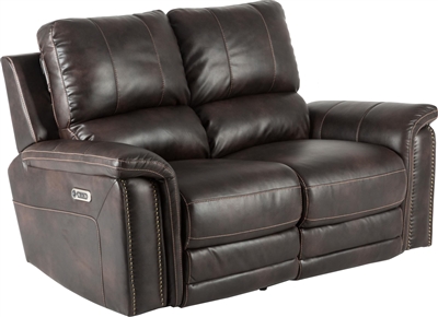 Belize Dual Power Reclining Loveseat with Power Headrest and USB Port in Cafe Fabric by Parker House - MBEL#822PH-CAF