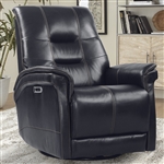 Carnegie Power Cordless Swivel Glider Recliner in Verona Blackberry Leather by Parker House - MCAR#812GSPH-P25-VBY