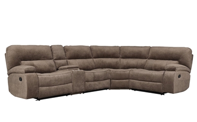 Chapman 5 Piece Reclining Sectional in Kona Fabric by Parker House - MCHA-05-KON