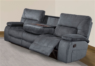 Chapman Manual Dual Reclining Sofa with Drop Down Console in Polo Fabric by Parker House - MCHA-834-POL