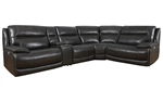Colossus 5 Piece Power Sectional in Napoli Grey Leather by Parker House - MCOL-5-NGR