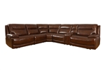 Colossus 6 Piece Power Sectional in Napoli Brown Leather by Parker House - MCOL-6-NBR