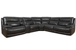Colossus 6 Piece Power Sectional in Napoli Grey Leather by Parker House - MCOL-6-NGR